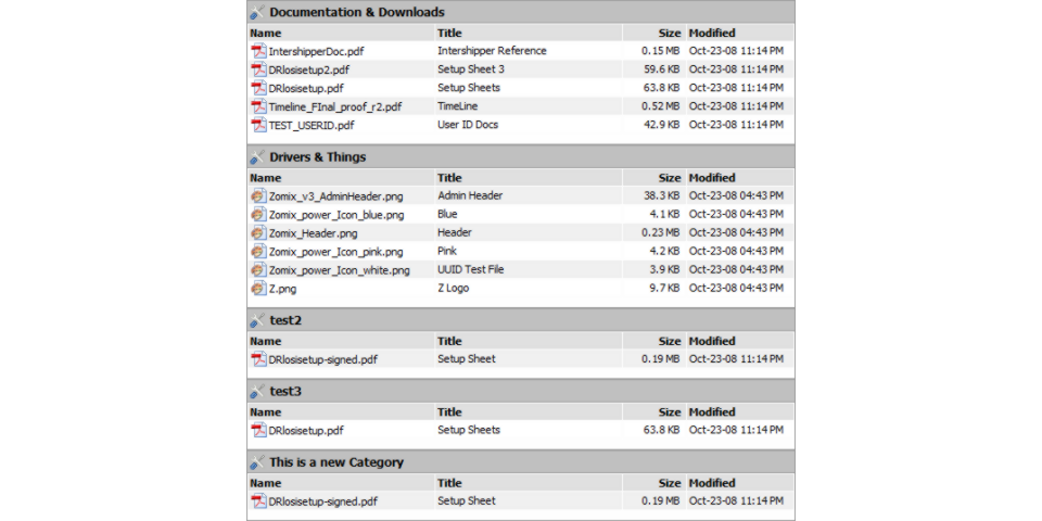 Downloads Module